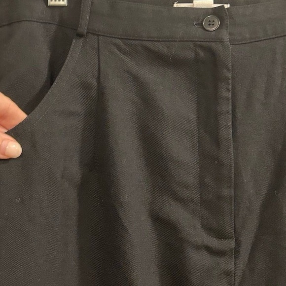 Talbots Women's Plus Size 16W Black A-Line Long Skirt with Pockets 100% wool - Picture 3 of 10